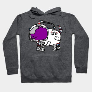 Astronaut Space Pilot Sci Fi Purple Pig Hoodie